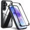 Husa Samsung Galaxy S24 FE 360 grade silicon TPU transparenta Negru