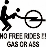 Sticker Auto No Free Rides Opel A3, 4World