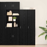 VidaXL Highboard Stejar Negru 40x42.5x185 cm Lemn prelucrat