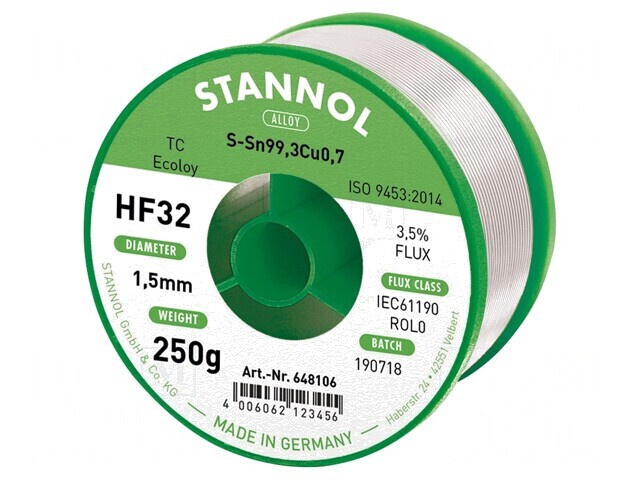 S&acirc;rmă de Lipit fără Plumb 1,5mm 250g