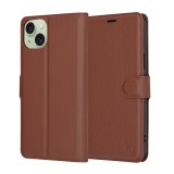 Husa iPhone 15 Plus Techsuit Leather Folio, maro