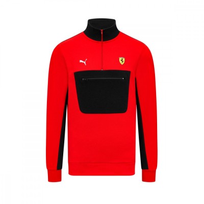 Ferrari hanorac de bărbați 1/4 Zip Red F1 Team 2023 - XXL foto