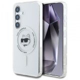 Husa MagSafe pentru Samsung Galaxy S25 S931, Karl Lagerfeld, IML Choupette&#039;s Head, Alba
