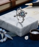 Cumpara ieftin Inel Vintage din Argint 925 , zMystic Gothic Cross, cu Topaz Mystic E i Detalii Patinate