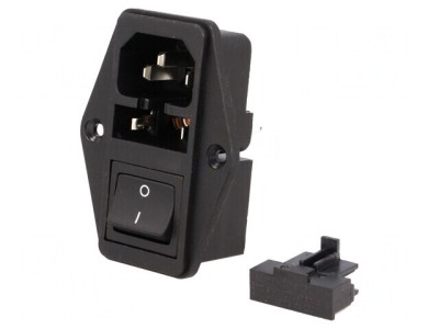 Conector Alimentare AC Tată 10A IEC 60320 250V foto