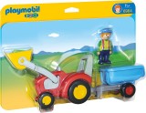 Cumpara ieftin Playmobil - 1.2.3 Tractor Cu Remorca