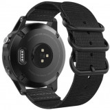 Cumpara ieftin Curea iUni compatibila cu Garmin Forerunner 220/230/235/620/630/735, 22 mm, Soft Nylon Black