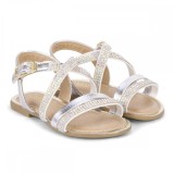 Sandale Fete Miss Bibi Argintii 22 EU, Argintiu, BIBI Shoes