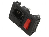 Conector Alimentare AC Tată 10A 250VAC IEC 60320