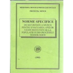 Norme specifice de securitate a muncii pentru evacuarea apelor uzate rezultate de la populatie