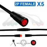 Conectori impermeabili 8 mm 2 pini mama pachet de 5 unități