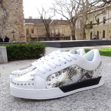 Cumpara ieftin Sneakers din piele naturala alb cu imprimeu Ruxandra M3