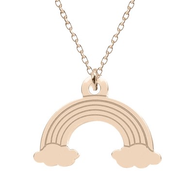 Rainbow - Colier personalizat din argint 925 placat cu aur roz Curcubeu foto