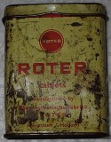 CY - Cutie cutiuta goala, de medicamente, veche din tabla / "ROTER": 60 pastile pentru stomac / 5 cm x 2,50 cm x 7 cm (H) / articol fabricat in Olanda