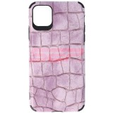 Toc TPU Leather Crocodile Apple iPhone 11 Pro Max Lavender