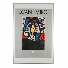 Afis poster original expozitie Joan Miro Sala San Prudencio 1986 anii '80 rar