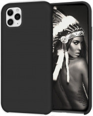 Husa telefon Apple Iphone 11 ofera protectie Lux Ultrasubtire Soft Skin Black foto