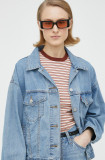 Levi&#039;s geacă din denim femei, de tranziție, oversize A1743.0020-MedIndigoW