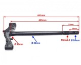 Furca Scuter &Oslash;30mm Metalica Argintie/Verde/Neagra Strend Pro/Richmann Exclusive 30/40/122cm
