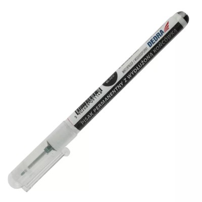 Marker tehnic permanent cu varf alungit negru, 1 buc. foto