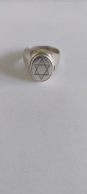 Inel argint sigiliu, mistic, torah, ocult cu compartiment secret foto