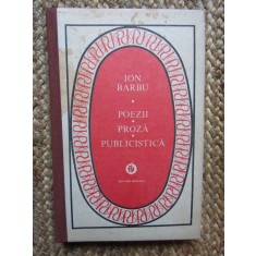 POEZII. PROZA. PUBLICISTICA-ION BARBU