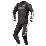 Costum Moto Alpinestars GP Force Chaser 2PC Leather Suit, Negru/Alb, Marime 60
