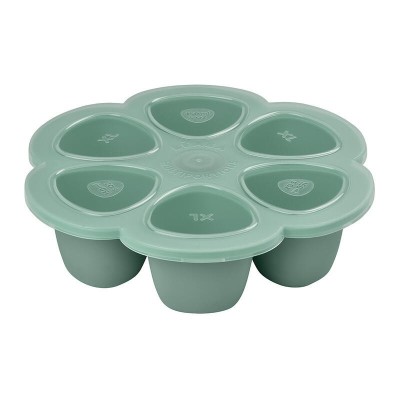 Recipient ermetic silicon multiportii 6x150 ml Beaba Sage Green foto