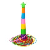 Jucarie de Indemanare Turn Multicolor cu 8 Inele 3+, jumbo