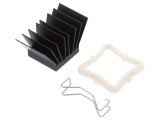 Radiator extrudat cu aripioare BGA negru 21x21mm
