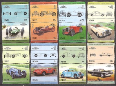 NEVIS TRANSPORT AUTOMOBILE ( serie dantelata ) MNH foto