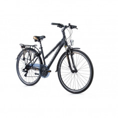 Bicicleta de oras Leader Fox Ferrara Lady 2018 , Cadru aluminiu , Cadru 19 inch , Roti 28 inch , Echipare Shimano , Negru foto