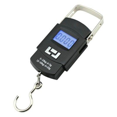 Cantar digital de pescuit, masurare 50 kg, precizie 10 gr - Negru foto