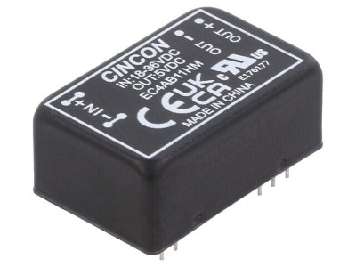 Convertor DC-DC 18-36V la 5V 1000mA THT EC4AB11HM foto