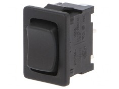 Comutator Bascule ON-OFF-ON 6A/250V Negru IP40