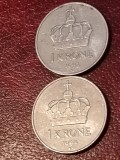 Lot 2 monede Norvegia: 1 krone 1993 + 1994, stari UNC + Luciu [poze]. Discount conform descriere [10 -20 %. Vezi descrierea.].
