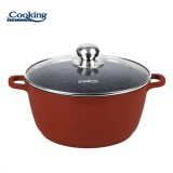 Semioala Aluminiu Heinner Calabria 18.6L, 40x17.5cm, Capac Sticla, Invelis Ceramica, Inductie