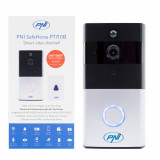 Resigilat : Interfon video inteligent PNI SafeHome PT710B WiFi HD, P2P, acumulato