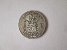 Belgia 1 Franc 1830-1880 argint,cea de-a 50-a aniversare a independenței Belgiei foto