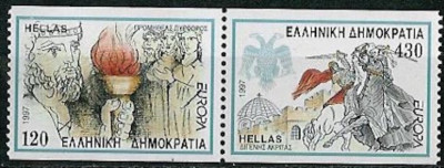 C3051 - Grecia 1997 - Europa 2v.nedantelat orizontal,neuzat,perfecta stare foto