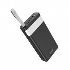 Baterie Externa 30000mAh, 2xUSB, Micro-USB, Type-C, Lightning - Hoco Powerful (J73) - Black