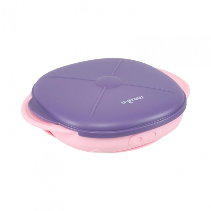 Farfurie silicon cu capac mov u-grow