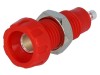 Soclu Banană 4mm 10A 50VDC Roșu Nichelat, DELTRON