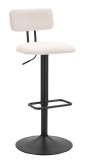 Mauro Ferretti Scaun De Bar Alb Deschis cm 41X47,5X85-106,5 (Saz cm 61-83) Set 2 Bucati | Aosom Romania