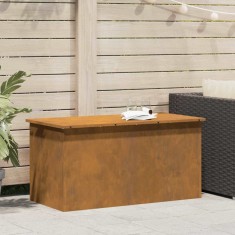 vidaXL Cutie de depozitare exterioară Ruginit 100 x 50,5 x 50 cm Oțel 874566