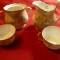 Set Portelan Limoges : 2 cesti h=5cm dsus=9 ,zaharnita 10x16cm si letiera13x13cm