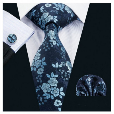 Set cravata + batista + butoni - matase - model 169 foto