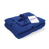 Set prosoape bumbac Somnart, 600gsm, de fata 50x90 cm + de corp 70x140 + de maini 30x50 cm - albastru