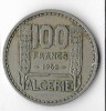 Moneda 100 francs 1952 - Algeria, Africa, Cupru-Nichel