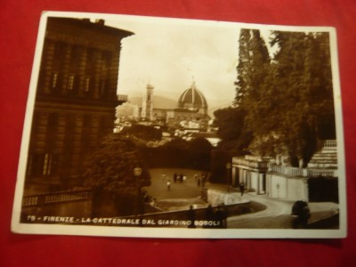 Ilustrata Florenta francata cu 75C ,reclama pt.reducere pe Calea Ferata 1937 ,ti foto